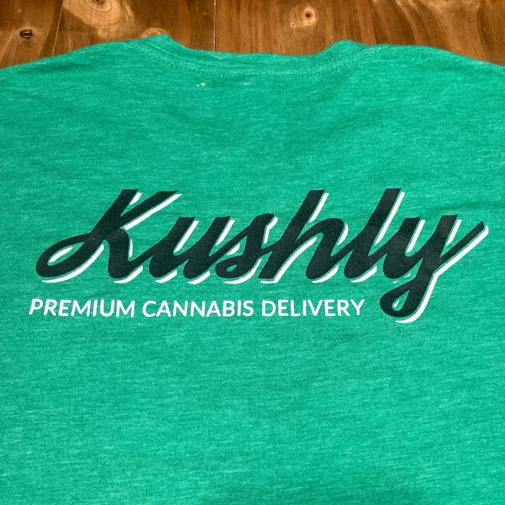 Kushly cannabis delivery tee